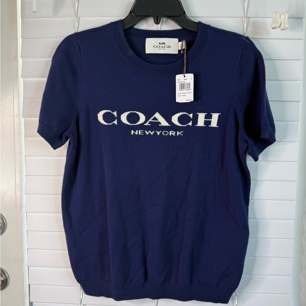 Coach Midnight Navy Logo Sweater